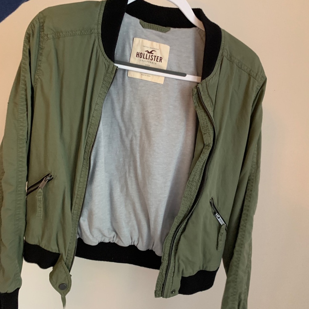 Hollister Green Bomber Jacket